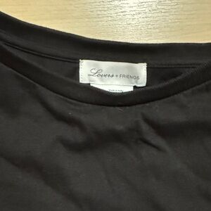 Lovers + Friends Elegant Black Tee